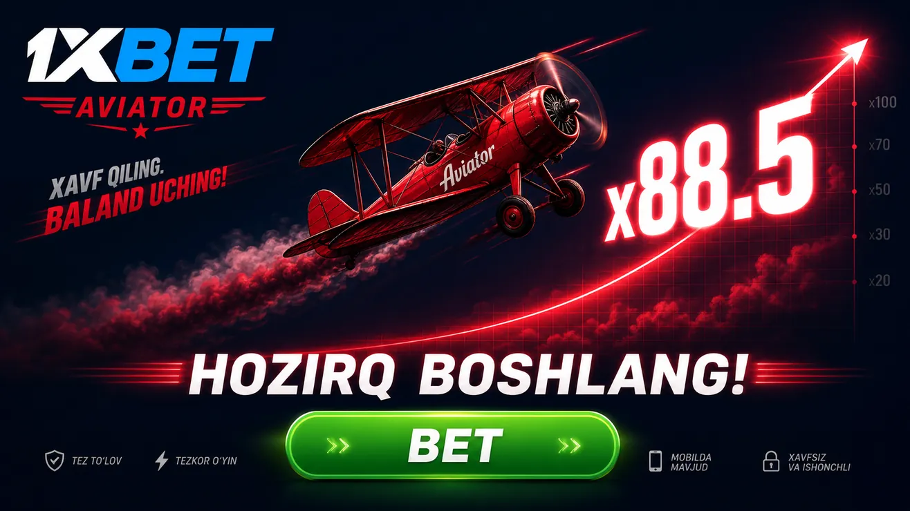 1xBet Aviator NEWBONUS promokod 5,000,000 UZS bonus